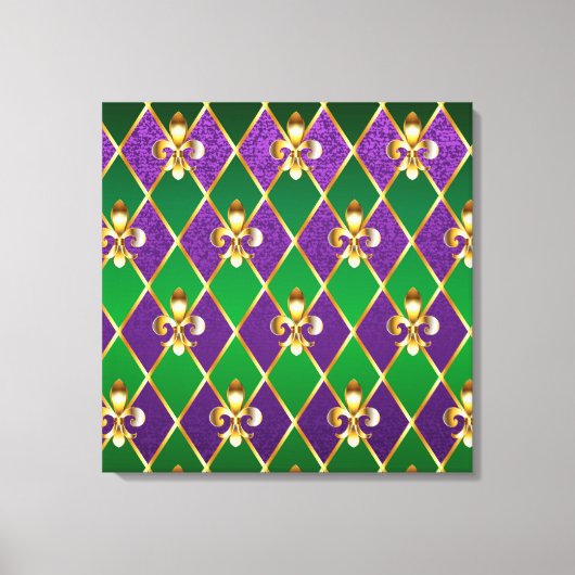 Sieraden Achtergrond Mardi Gras Canvas Afdruk (Voorkant)