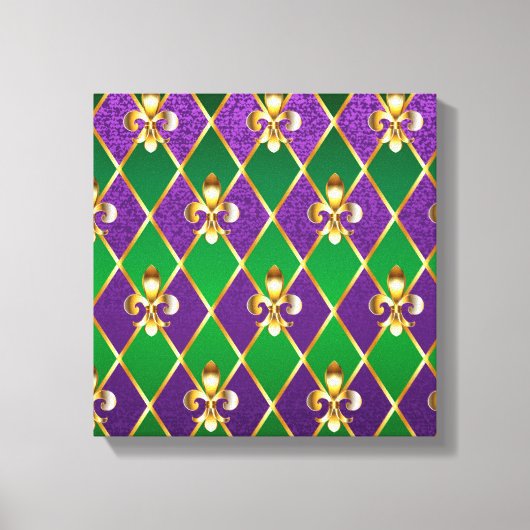 Sieraden Achtergrond Mardi Gras Canvas Afdruk (Voorkant)