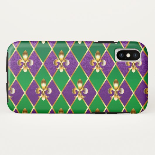Sieraden Achtergrond Mardi Gras Case-Mate iPhone Case (Achterkant (horizontaal))