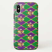 Sieraden Achtergrond Mardi Gras Case-Mate iPhone Case (Achterkant)