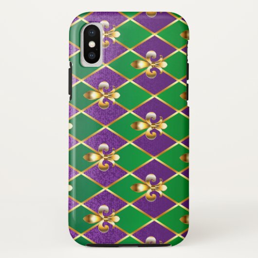 Sieraden Achtergrond Mardi Gras Case-Mate iPhone Case (Achterkant)