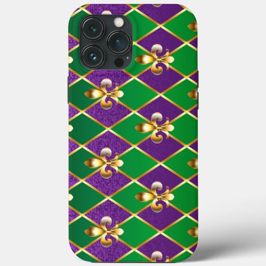 Sieraden Achtergrond Mardi Gras Case-Mate iPhone Case (Achterkant)