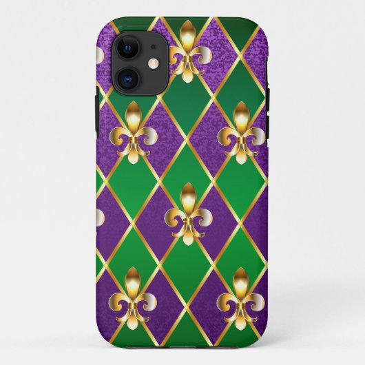 Sieraden Achtergrond Mardi Gras Case-Mate iPhone Case (Achterkant)