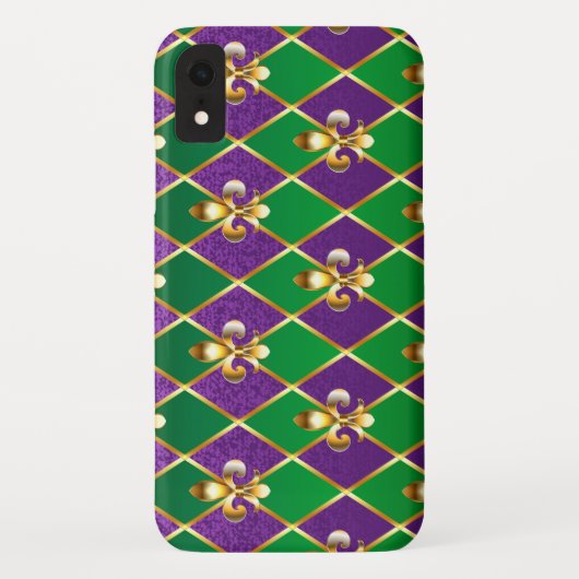 Sieraden Achtergrond Mardi Gras Case-Mate iPhone Case (Achterkant)