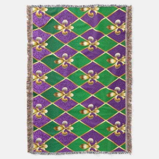 Sieraden Achtergrond Mardi Gras Deken (Voorkant Verticaal)