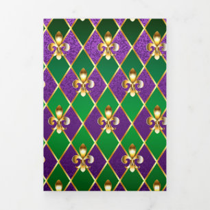 Sieraden Achtergrond Mardi Gras Drieluik Aankondiging