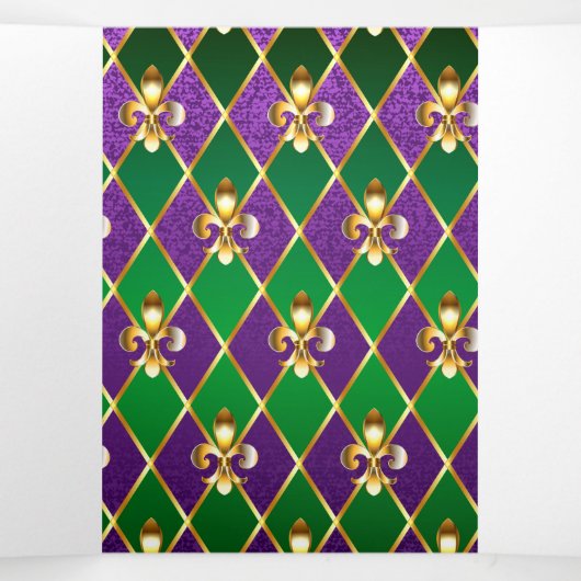 Sieraden Achtergrond Mardi Gras Drieluik Aankondiging (Binnenkant midden)