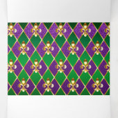 Sieraden Achtergrond Mardi Gras Drieluik Uitnodiging (Binnenkant midden)