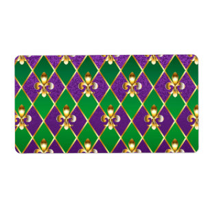 Sieraden Achtergrond Mardi Gras Etiket