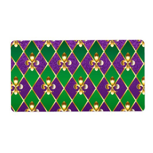 Sieraden Achtergrond Mardi Gras Etiket (Voorkant)