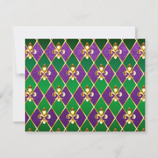 Sieraden Achtergrond Mardi Gras Feestdagenkaart (Voorkant)