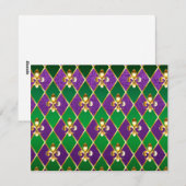 Sieraden Achtergrond Mardi Gras Feestdagenkaart (Voorkant / Achterkant)