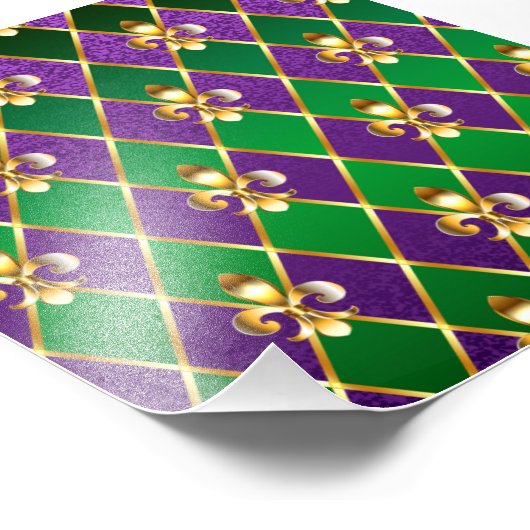 Sieraden Achtergrond Mardi Gras Foto Afdruk (Hoek)