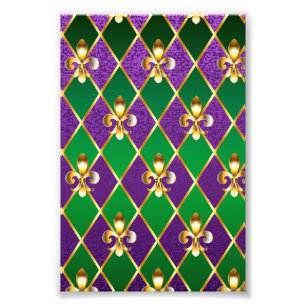 Sieraden Achtergrond Mardi Gras Foto Afdruk