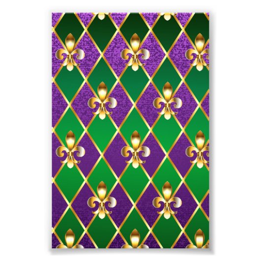 Sieraden Achtergrond Mardi Gras Foto Afdruk (Voorkant)
