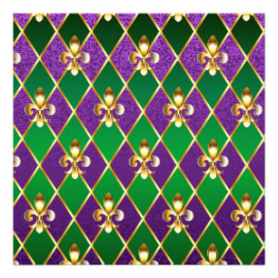 Sieraden Achtergrond Mardi Gras Foto Afdruk