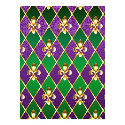 Sieraden Achtergrond Mardi Gras Foto Afdruk (Voorkant)