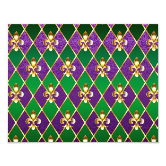 Sieraden Achtergrond Mardi Gras Foto Afdruk (Voorkant)