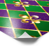 Sieraden Achtergrond Mardi Gras Foto Afdruk (Hoek)