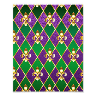 Sieraden Achtergrond Mardi Gras Foto Afdruk