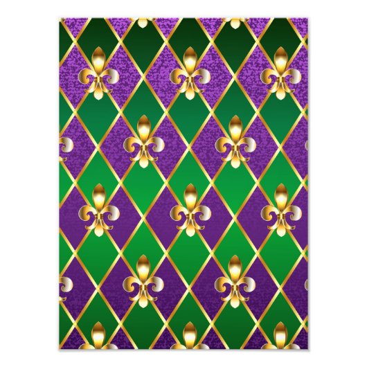 Sieraden Achtergrond Mardi Gras Foto Afdruk (Voorkant)