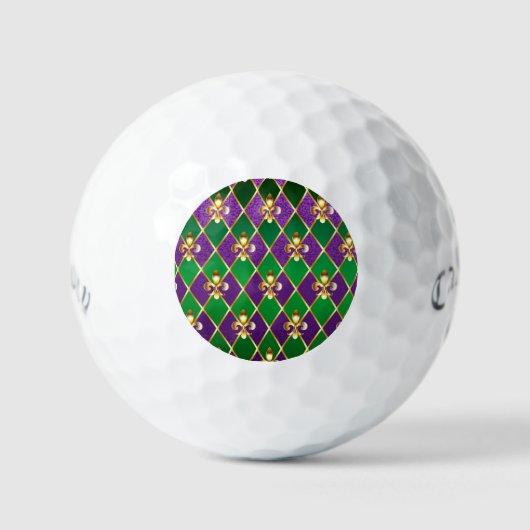 Sieraden Achtergrond Mardi Gras Golfballen (Voorkant)