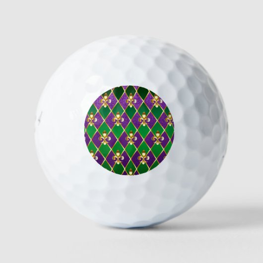 Sieraden Achtergrond Mardi Gras Golfballen (Voorkant)