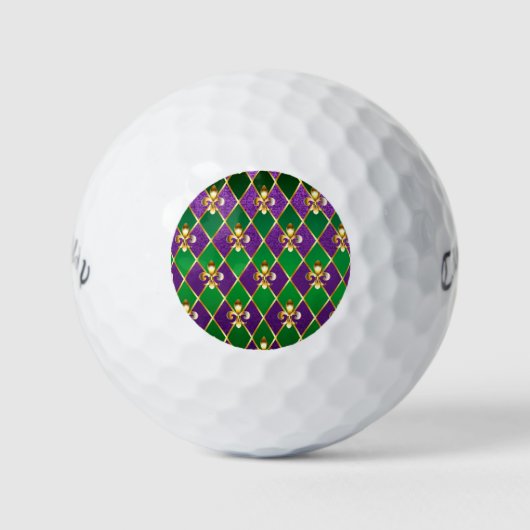 Sieraden Achtergrond Mardi Gras Golfballen (Voorkant)