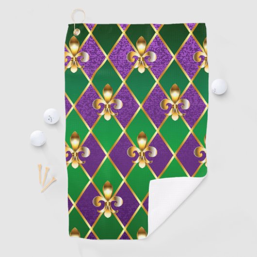 Sieraden Achtergrond Mardi Gras Golfhanddoek (Insitu)
