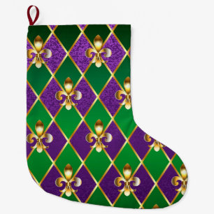 Sieraden Achtergrond Mardi Gras Grote Kerstsok