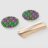 Sieraden Achtergrond Mardi Gras Handwaaier (Niet-gemonteerd)
