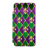 Sieraden Achtergrond Mardi Gras Incipio iPhone Portemonnee Hoesje (Voorkant Agenda)