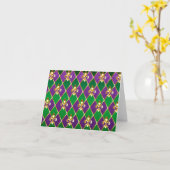 Sieraden Achtergrond Mardi Gras Kaart (Gele Bloem)