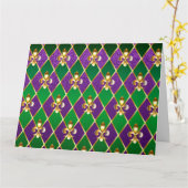 Sieraden Achtergrond Mardi Gras Kaart (Gele Bloem)