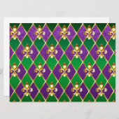 Sieraden Achtergrond Mardi Gras Kaart (Voorkant / Achterkant)