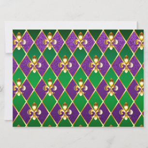 Sieraden Achtergrond Mardi Gras Kaart