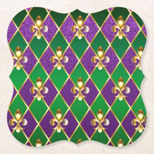 Sieraden Achtergrond Mardi Gras Kartonnen Onderzetters