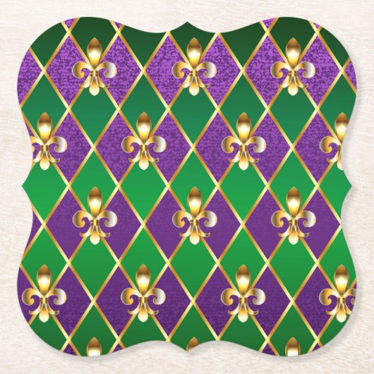Sieraden Achtergrond Mardi Gras Kartonnen Onderzetters (Voorkant)