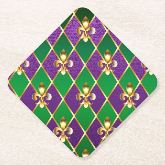 Sieraden Achtergrond Mardi Gras Kartonnen Onderzetters (Voorkant)
