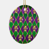 Sieraden Achtergrond Mardi Gras Keramisch Ornament (Rechts)