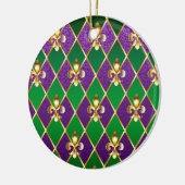 Sieraden Achtergrond Mardi Gras Keramisch Ornament (Links)