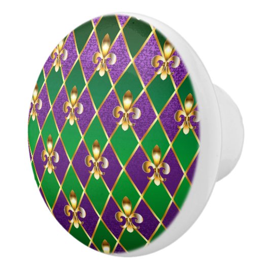 Sieraden Achtergrond Mardi Gras Keramische Knop (Rechts)