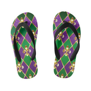 Sieraden Achtergrond Mardi Gras Kinder Teenslippers