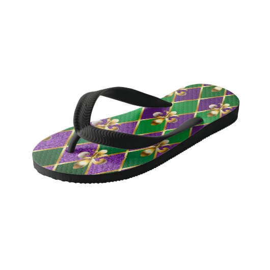 Sieraden Achtergrond Mardi Gras Kinder Teenslippers (Schuin)