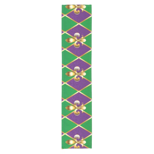 Sieraden Achtergrond Mardi Gras Korte Tafelloper (Voorkant)