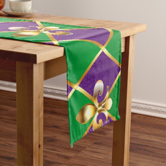 Sieraden Achtergrond Mardi Gras Korte Tafelloper (Voorbeeld)
