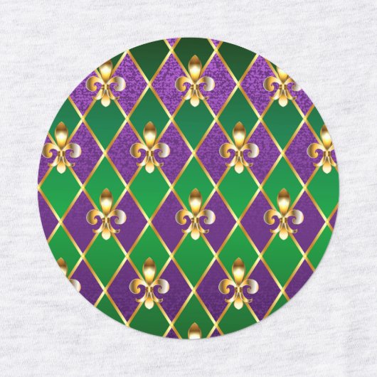 Sieraden Achtergrond Mardi Gras Labels (Design 1)