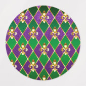 Sieraden Achtergrond Mardi Gras Labels (Design 2)