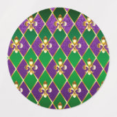 Sieraden Achtergrond Mardi Gras Labels (Design 1)