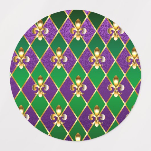 Sieraden Achtergrond Mardi Gras Labels (Design 1)